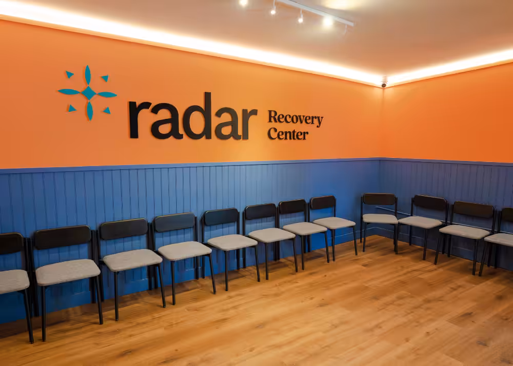 Group therapy room at Radar Recovery Center