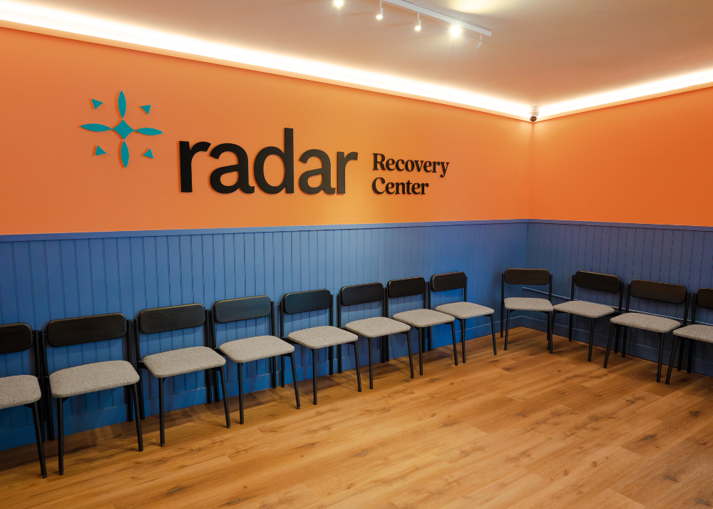 Group therapy room at Radar Recovery Center